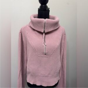 Varley Women Mentone Knit Mauve Cowl Neck Sweater L